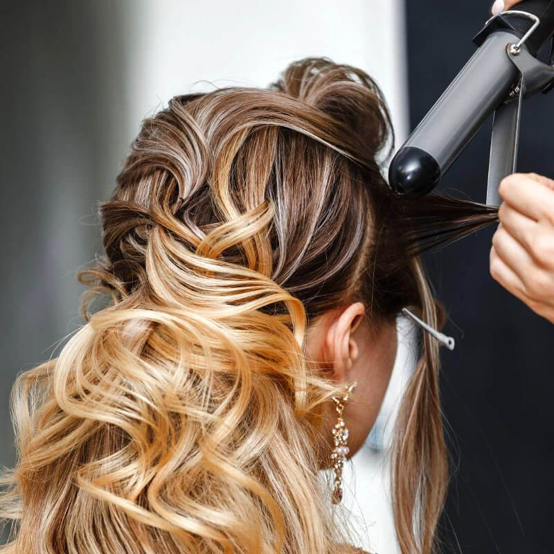 Blow dry finish at Koukla Hair Studio