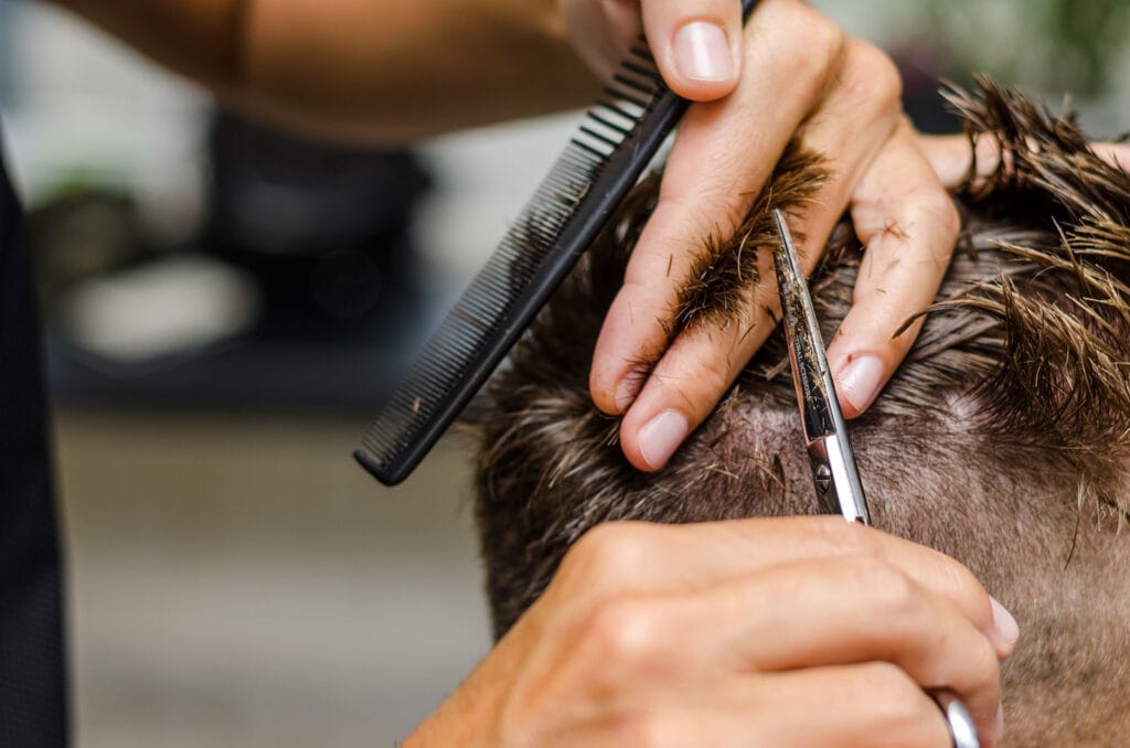 Men's haircut and style at Koukla Hair Studio in Niddrie